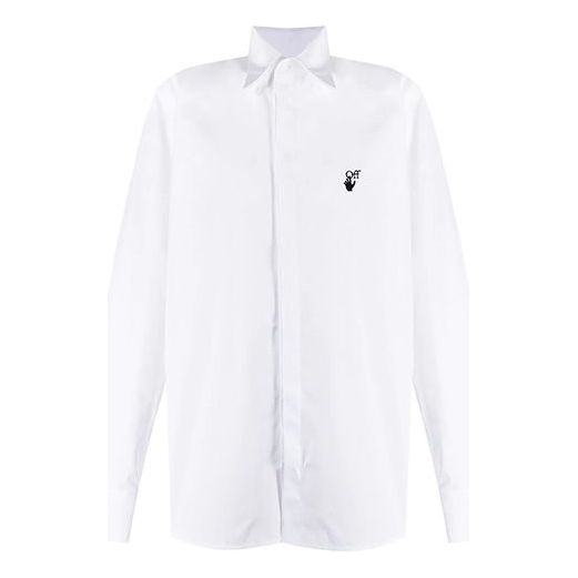 Риза Off-White Hands Off Classic Shirt Бяло | OMGA152S21FAB0010110, 0