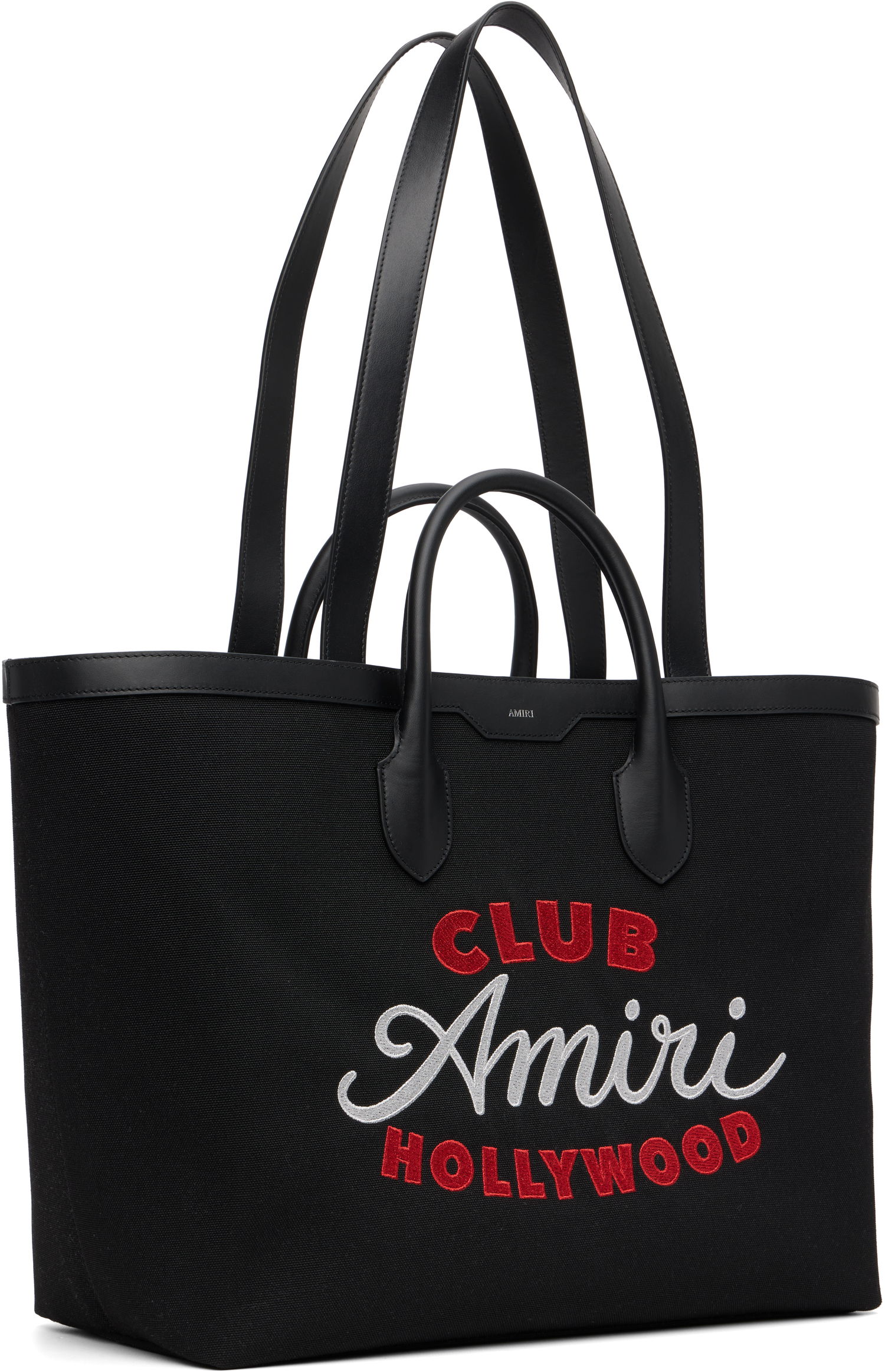 Голяма пазарска чанта AMIRI Amiri 'Club Amiri' Canvas Tote Bag Черно | AMBGTO1016, 1