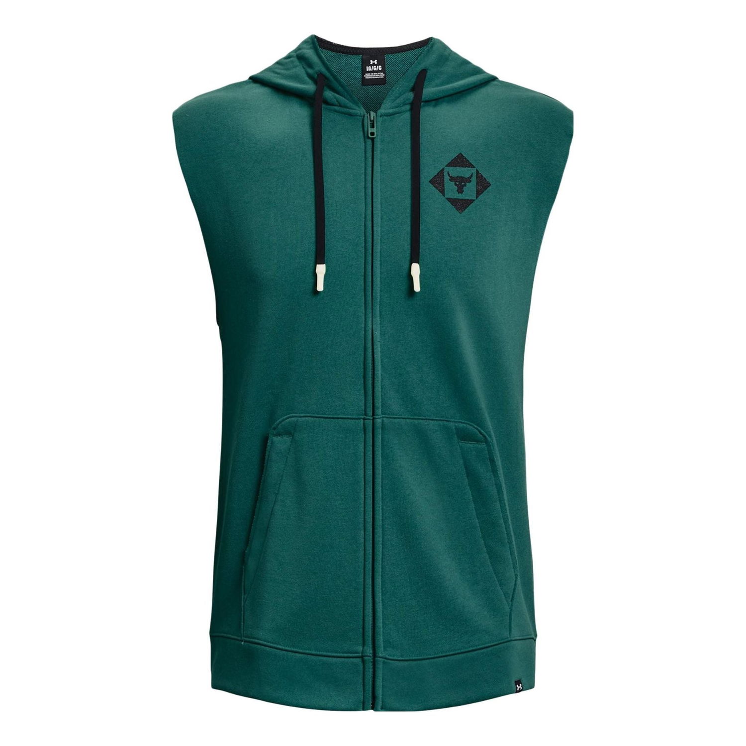 Суитчър Under Armour Project Rock Heavyweight Terry Sleeveless Full-Zip Hoodie Зелено | 1377434-722, 0