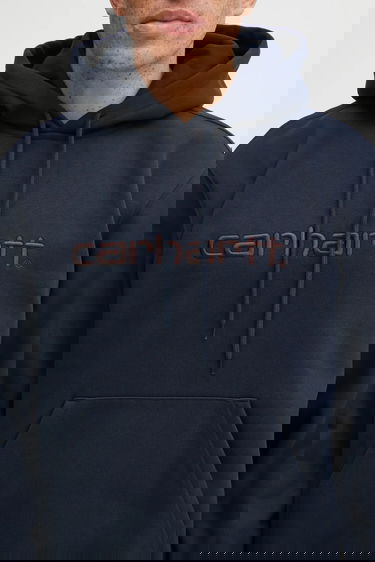 Суитчър Carhartt WIP WIP Hooded Sweatshirt with Embroidered Logo Тъмно синьо | I030547.38CXX, 3