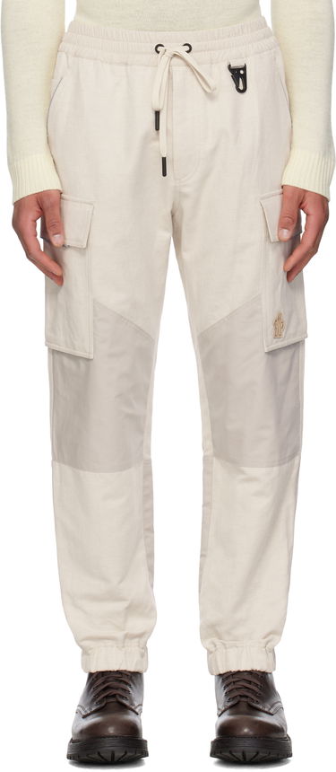 Карго панталони Moncler Moncler Grenoble x FRGMT Hiroshi Fujiwara Cotton & Linen Jogging Cargo Pants Бежово | K10972A00006598C3, 0