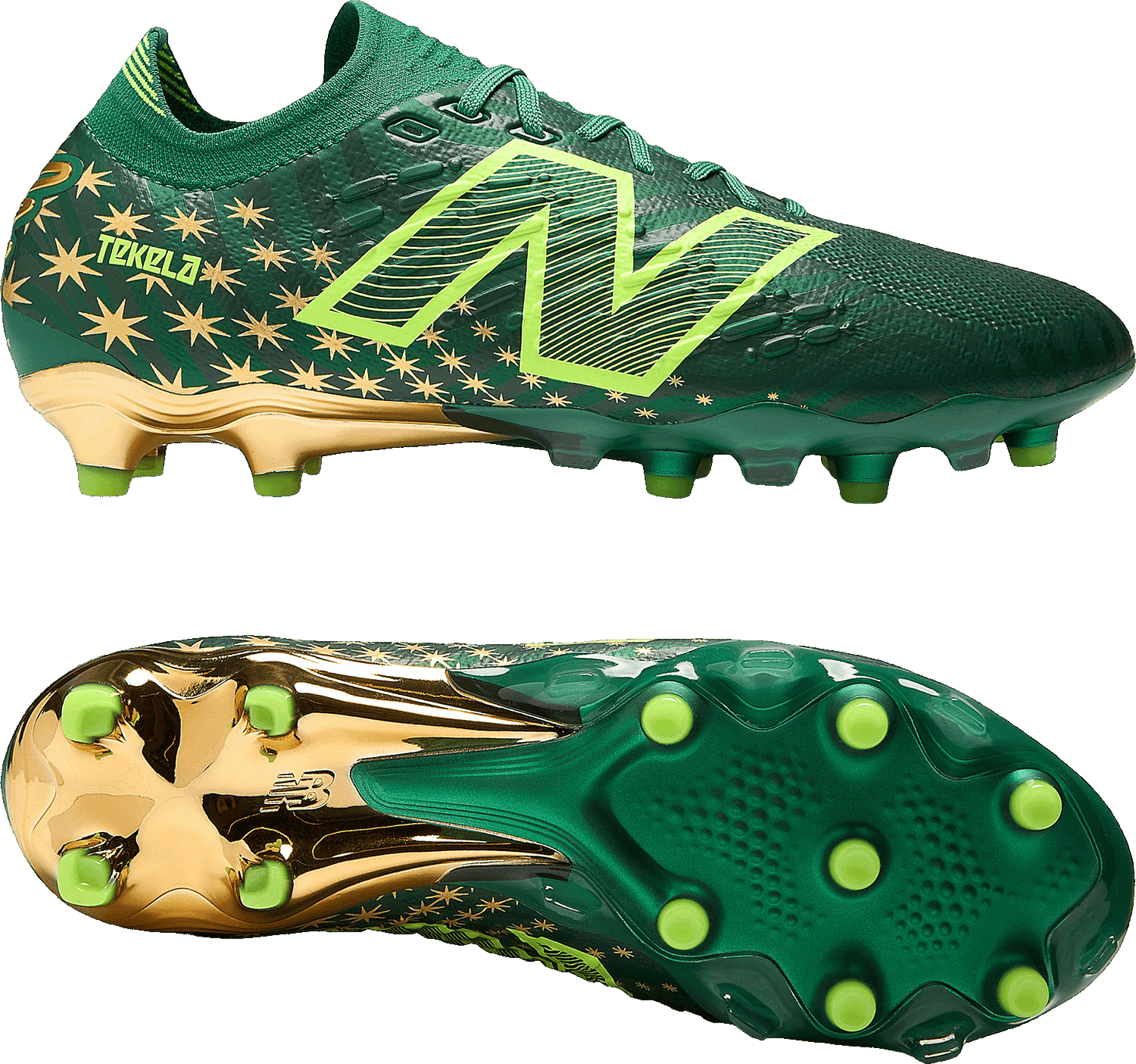 Кецове и обувки New Balance Tekela Pro Low Laced v4+ FG Зелено | st1fl-eie, 1