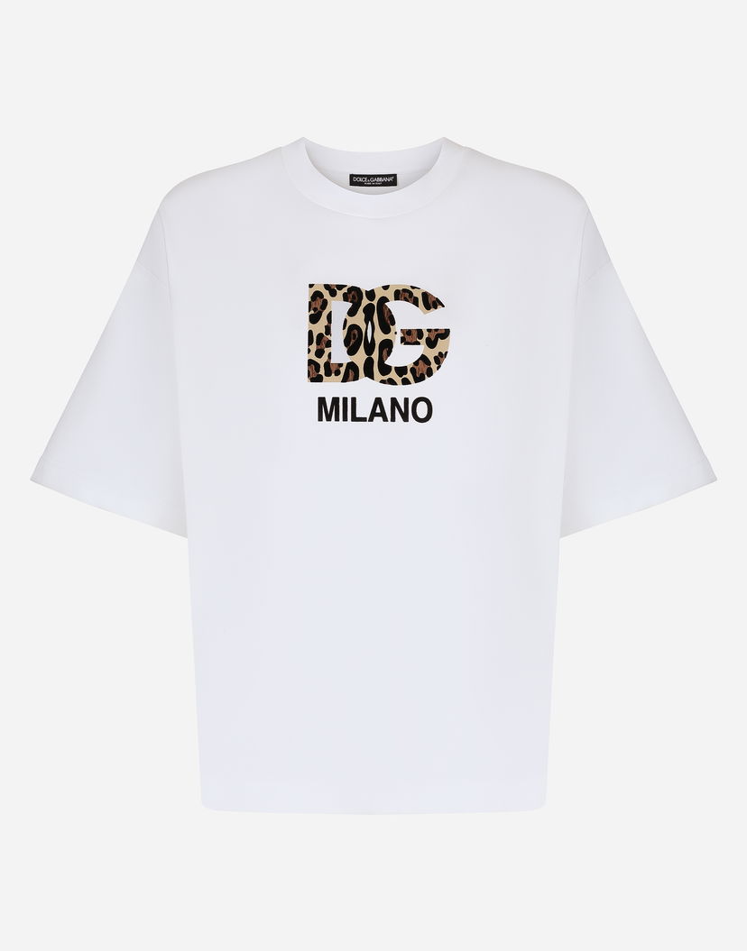 Тениска Dolce & Gabbana Cotton Tee Бяло | F8U44ZGDBZRW0111