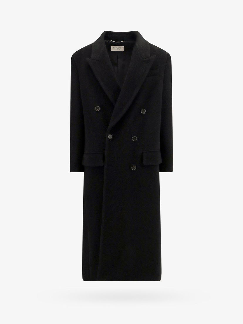 Палта Saint Laurent Double-breasted Coat Черно | 755613Y632N1000