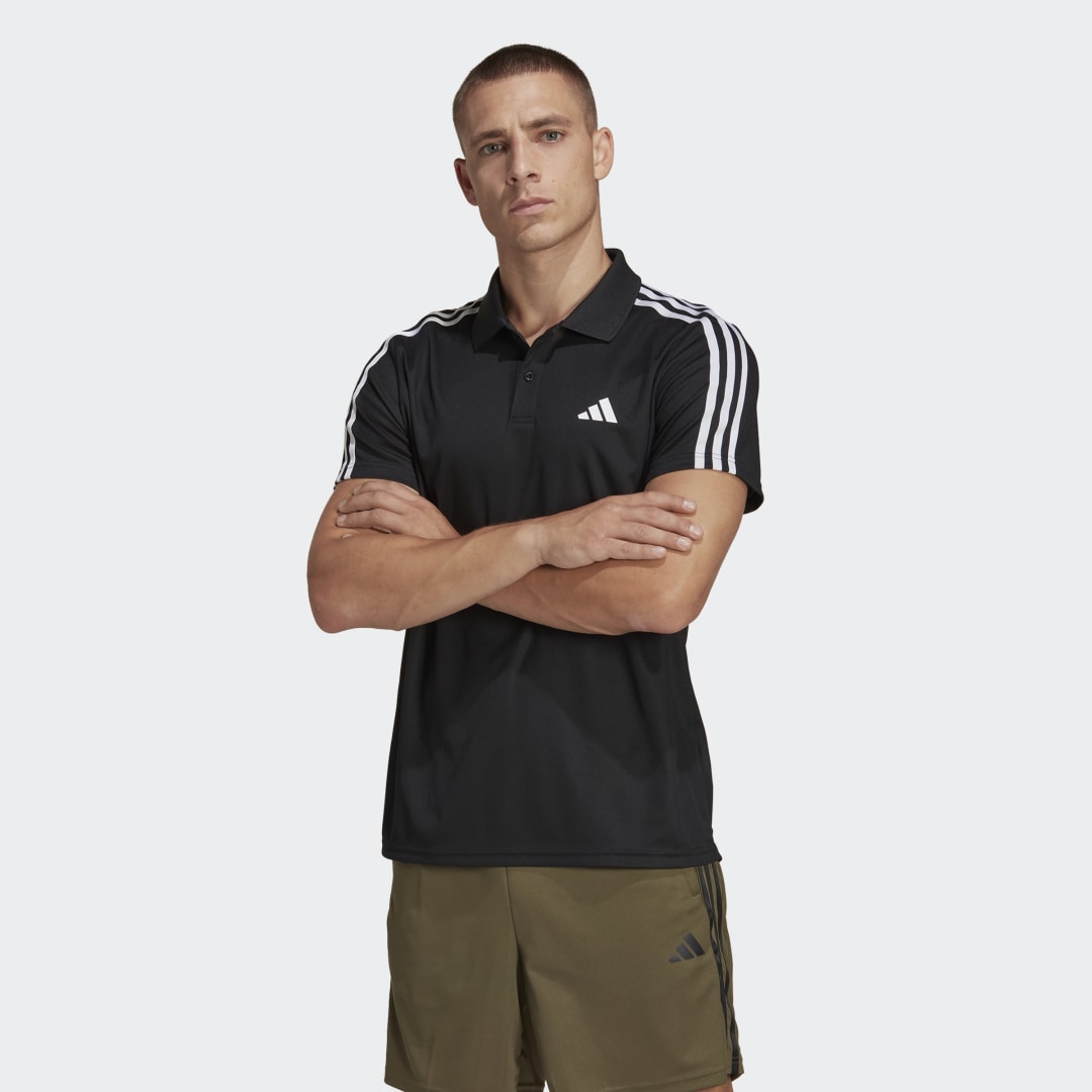 Поло тениска adidas Performance Essentials Piqué 3-Stripes Черно | IB8107, 0