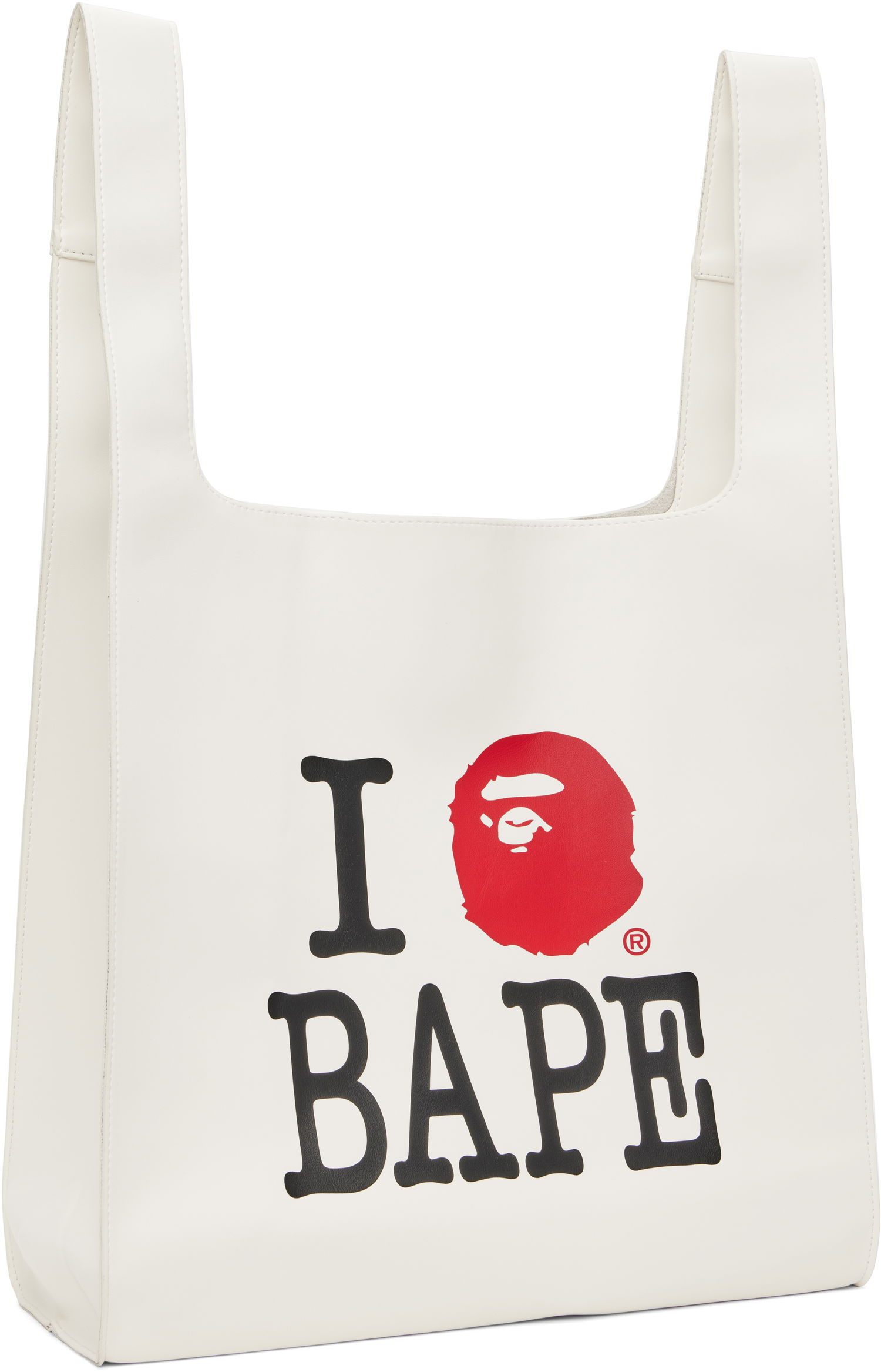 Голяма пазарска чанта BAPE A Bathing Ape 'I Love BAPE' Tote Bag Бяло | 001BAK802001L, 1