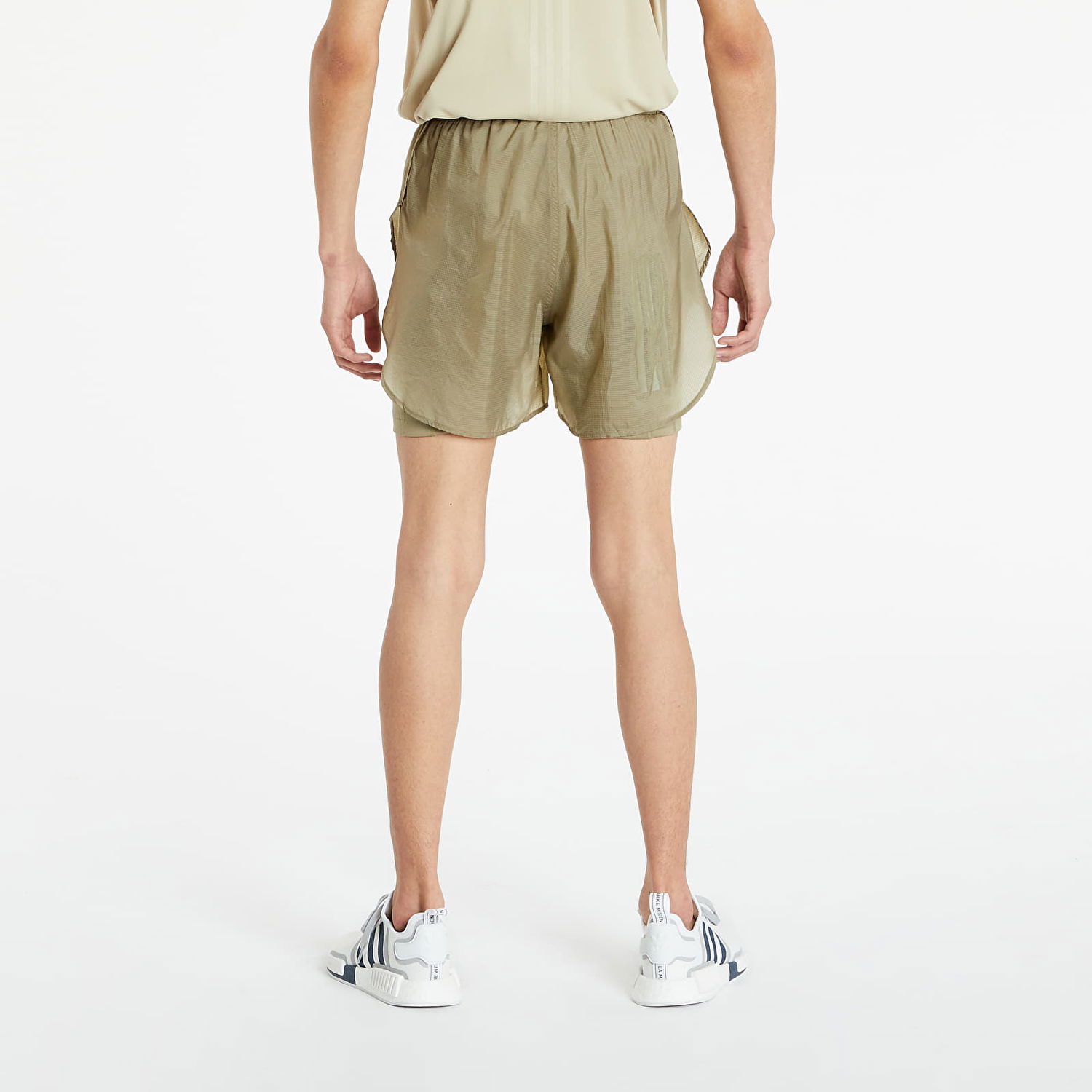Къси панталони adidas Performance Parley Mission Kit Run for the Oceans Shorts M Бежово | H61701, 1