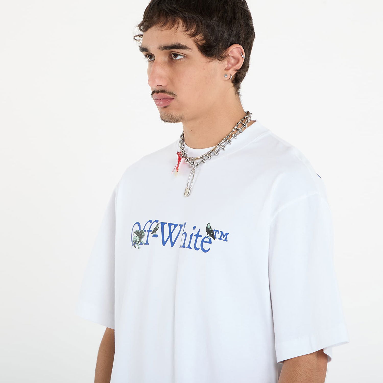Тениска Off-White Off-White Grifon Arrow Skate Short Sleeve T-Shirt Бяло | OMAA120F25JER0060146, 1