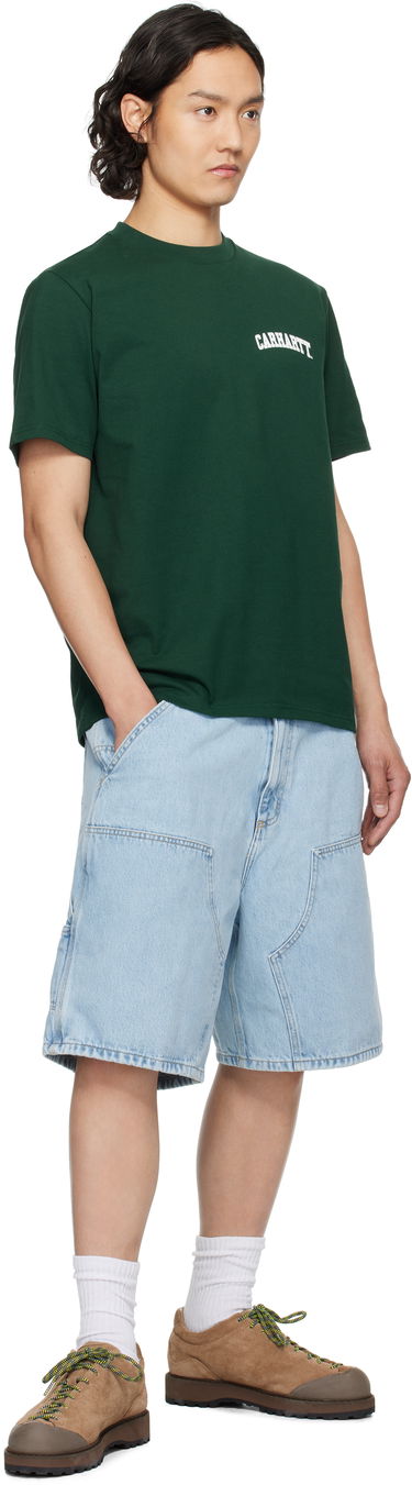 Тениска Carhartt WIP Short Sleeve University Script T-Shirt Зелено | I034852, 3