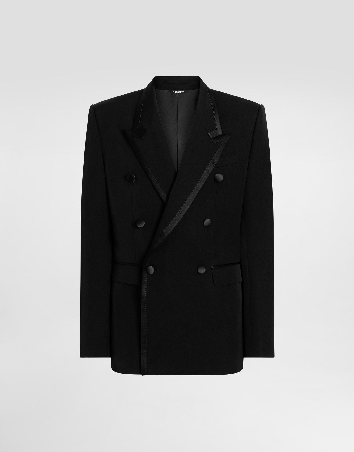 Яке Dolce & Gabbana Dolce & Gabbana Double-Breasted Wool Gabardine Jacket Черно | G2VQ3TFU21EN0000, 0