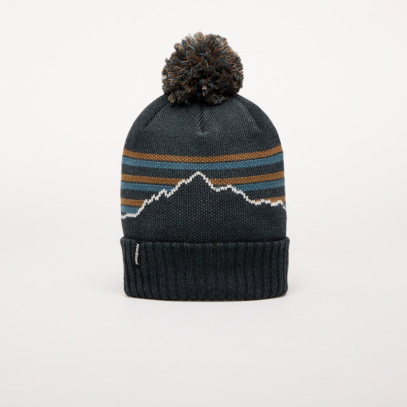 Шапка Patagonia Powder Town Beanie Fitz Roy Stripe Knit Зелено | 29187 FISS