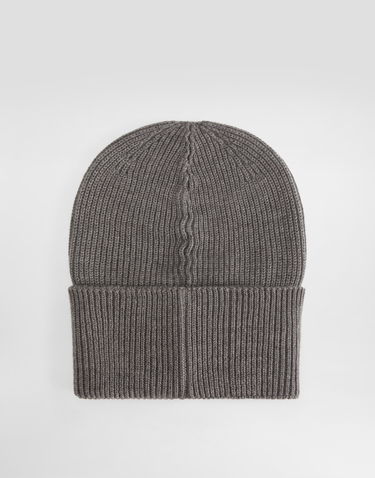 Шапка Dolce & Gabbana Dolce & Gabbana Ribbed Knit Wool Beanie with Embossed Logo Patch Сиво | GX15KZJDVCIS8292, 1