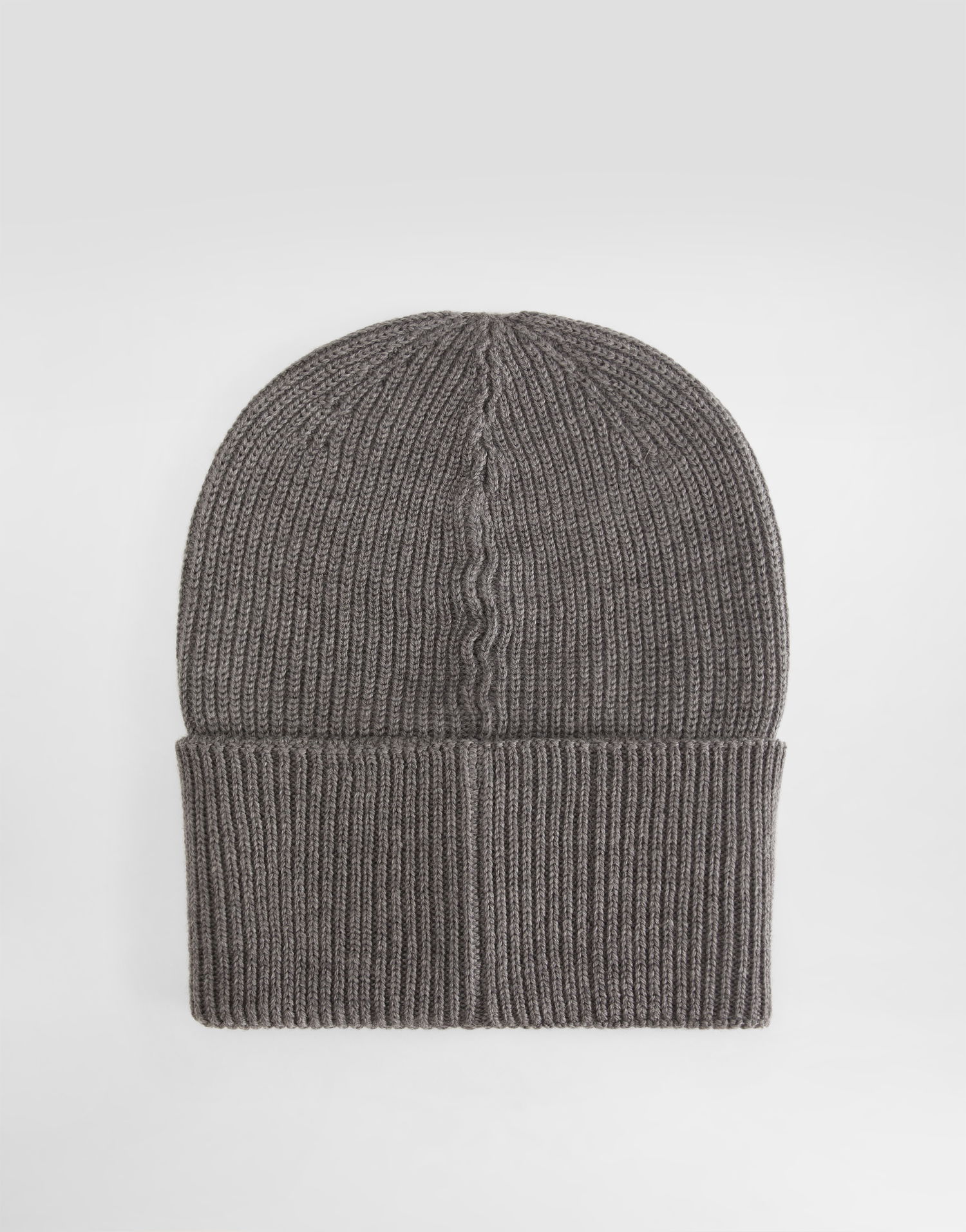 Шапка Dolce & Gabbana Dolce & Gabbana Ribbed Knit Wool Beanie with Embossed Logo Patch Сиво | GX15KZJDVCIS8292, 1