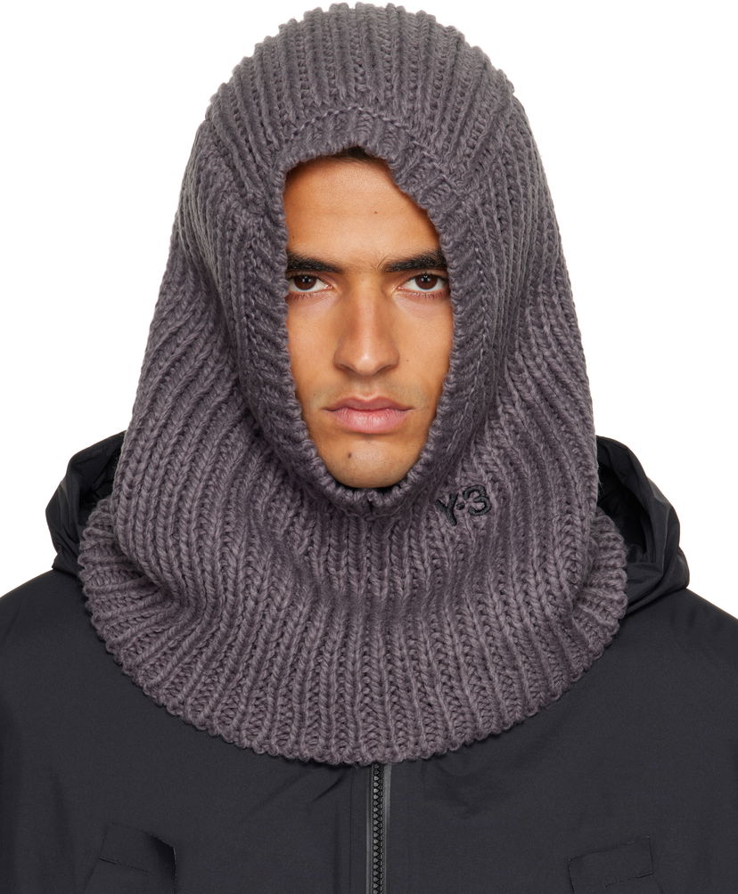 Шапка Y-3 Y-3 Knitted Hood Balaclava Сиво | KC0416