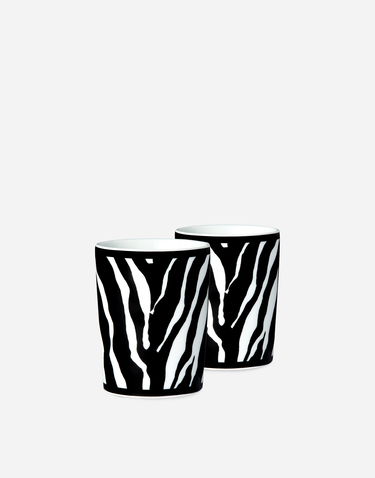 Домашен декор Dolce & Gabbana Dolce & Gabbana Casa Zebra Print Gift Box with 2 Porcelain Glasses Многоцветен | TC0S22TCA70UZ003, 1