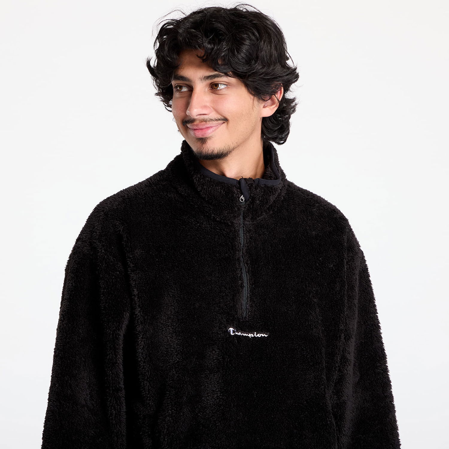 Суитчър Champion Sweatshirt Half Zip Top Black M Черно | 220285 CHA KK001, 1
