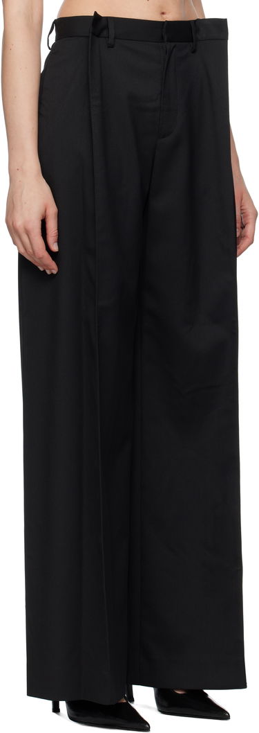 Панталони Maison Margiela MM6 Maison Margiela Tailoring Blend Wide-Leg Trousers Черно | S52KA0539 M35227, 1