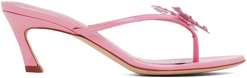 Аксесоари Blumarine Blumarine Butterfly Heeled Sandals Розово | 6A4527PX50900497, 0