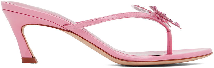 Аксесоари Blumarine Blumarine Butterfly Heeled Sandals Розово | 6A4527PX50900497