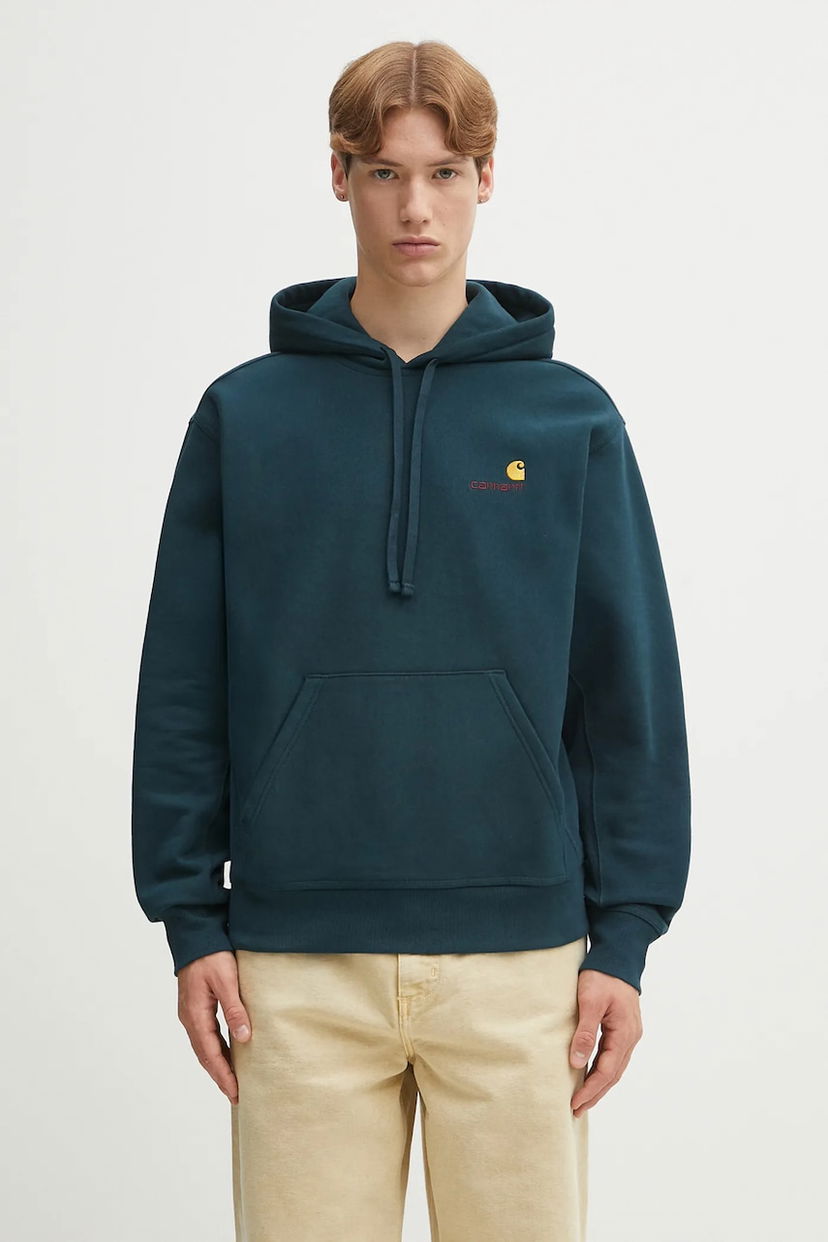Суитчър Carhartt WIP Hooded American Script Hoodie Синьо | I028279.0AUXX