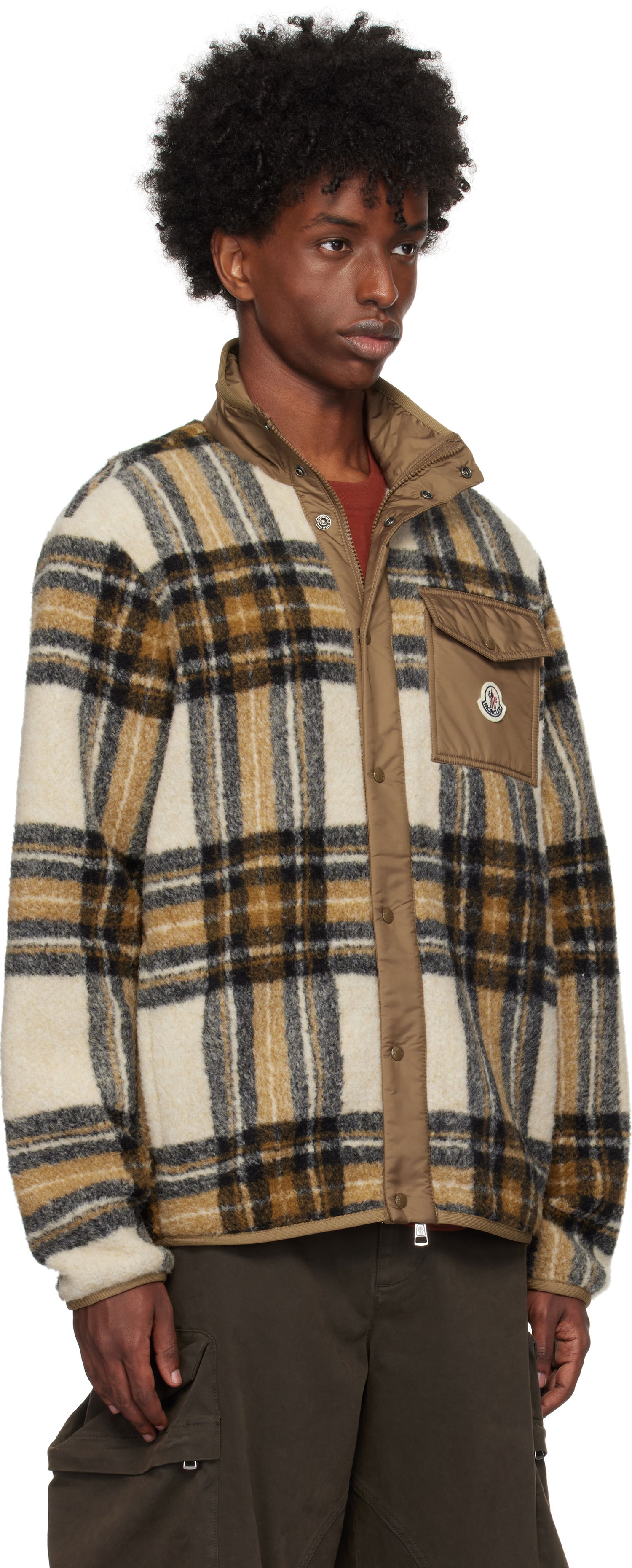 Яке Moncler Moncler Plaid Fleece Jacket Многоцветен | J20918G0005589AQU, 1