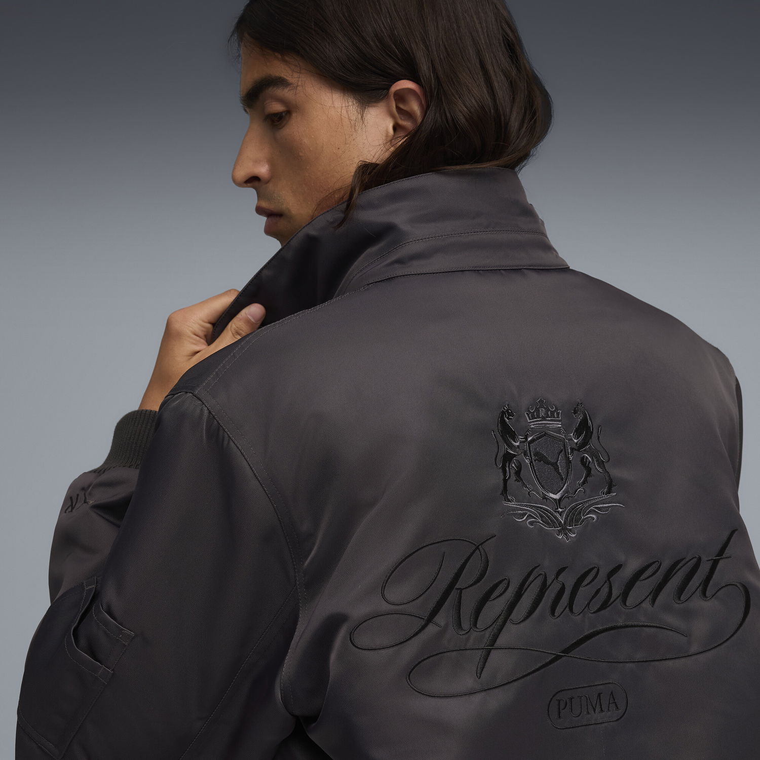 Яке бомбър Puma PUMA x REPRESENT Bomber Jacket Сиво | 632539_97, 1