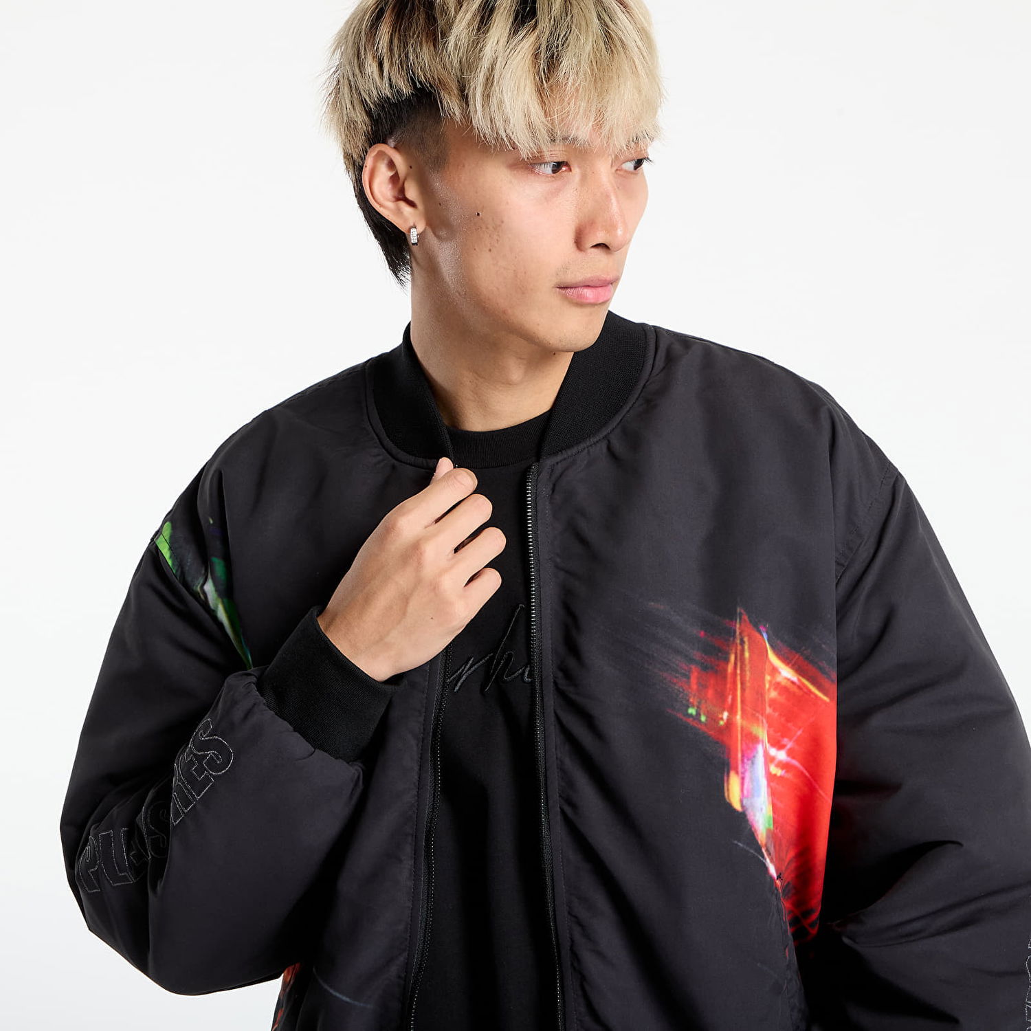 Яке бомбър Pleasures PLEASURES Daft Club Reversible Bomber Jacket Черно | P25DP001-BLACK, 1