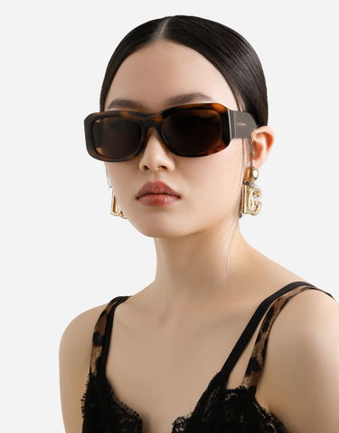 Слънчеви очила Dolce & Gabbana Dolce & Gabbana Lusso Sartoriale Rectangle Sunglasses Кафяво | VG4503VP3739V000, 1