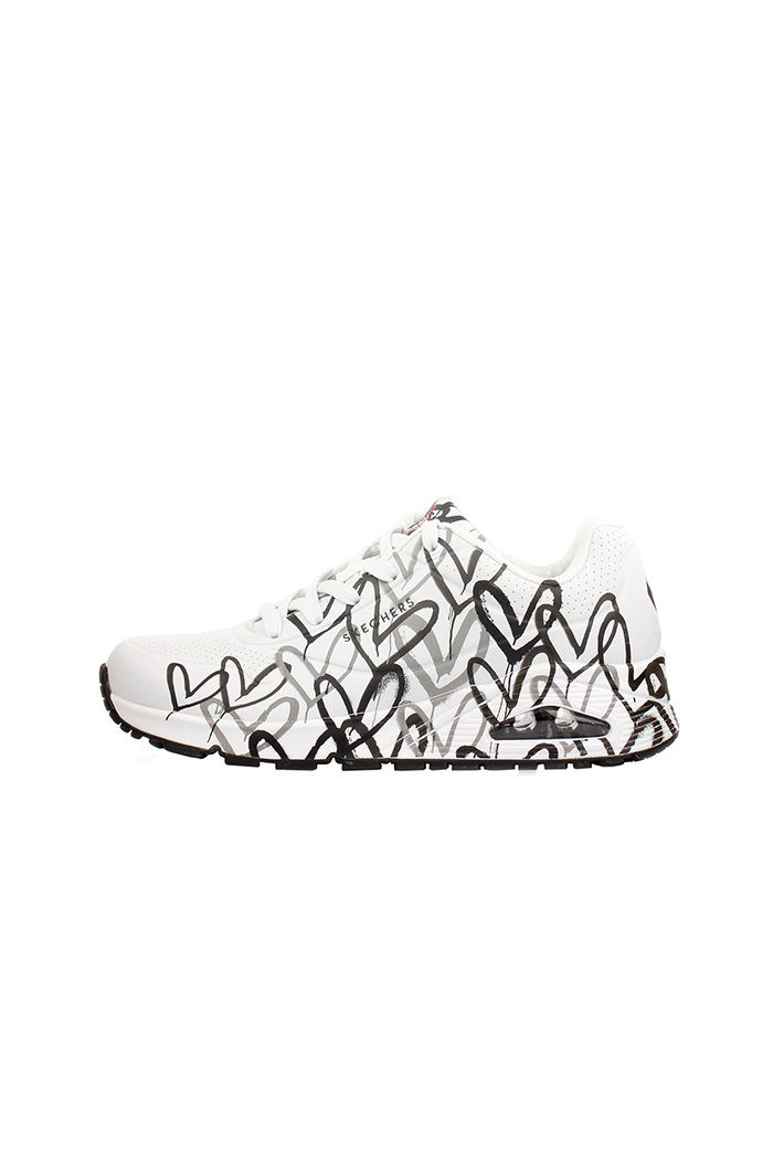 Кецове и обувки Skechers Uno Spread The Love Sneakers Бяло | 155507-WBGY, 0