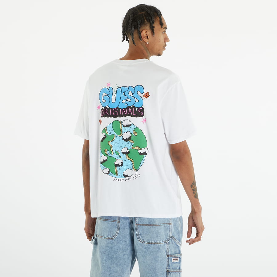 Тениска GUESS Eco Earth Day Planet Tee Бяло | M3GI51KBQN2, 1