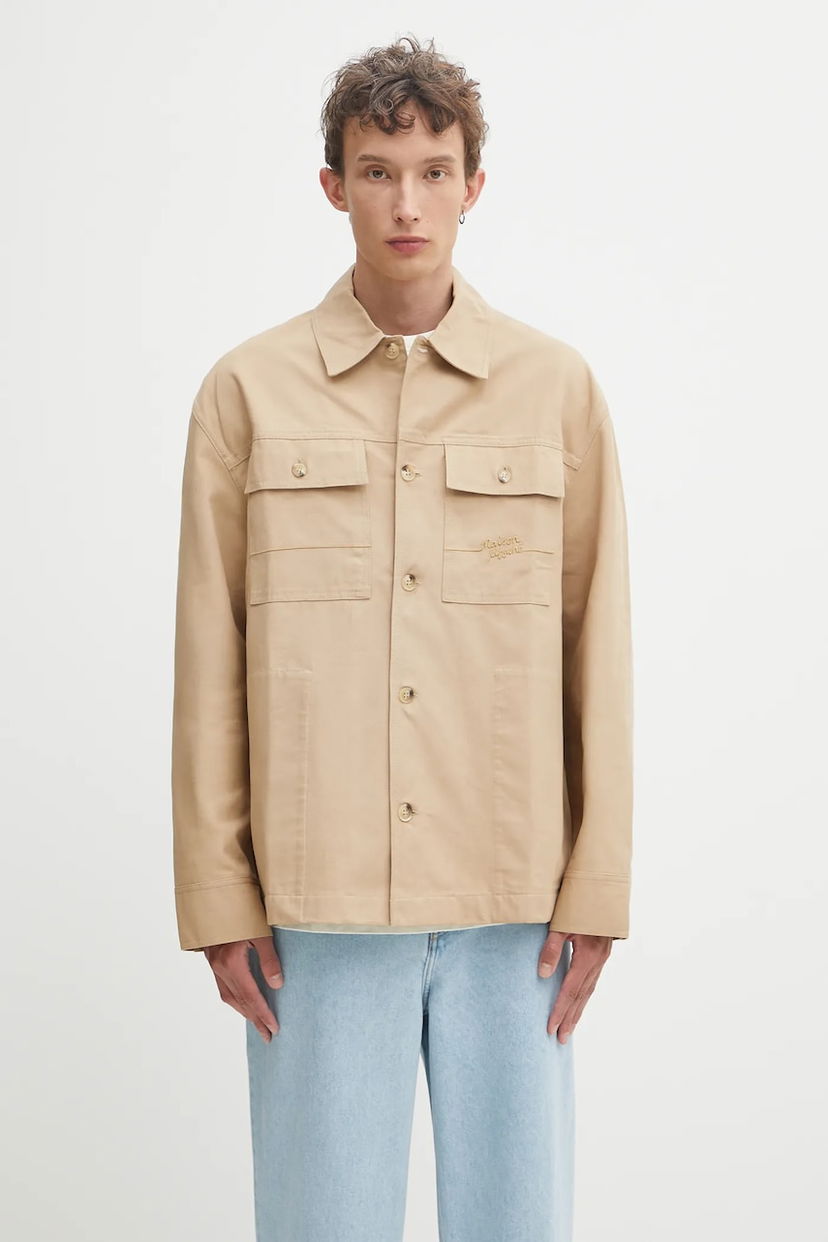 Яке MAISON KITSUNÉ Maison Kitsuné Workwear Jacket Бежово | OM02117WW9040