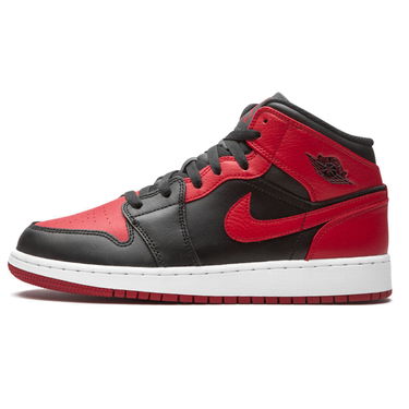 Кецове и обувки Jordan Air Jordan 1 Mid GS "Banned" Червено | 554725-074, 0