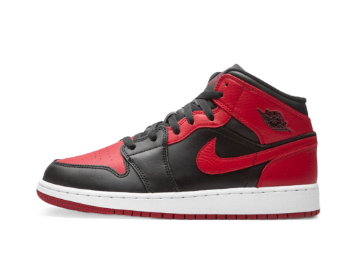 Лимитирано Издание Jordan Air Jordan 1 Mid GS "Banned" Червено | 554725-074