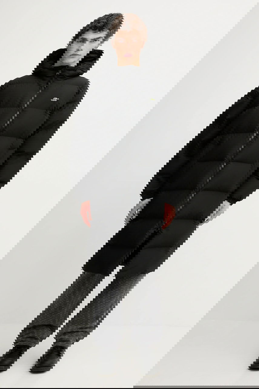 Пухо яке Lacoste Long Hooded Winter Puffer Coat Черно | BH9221, 0