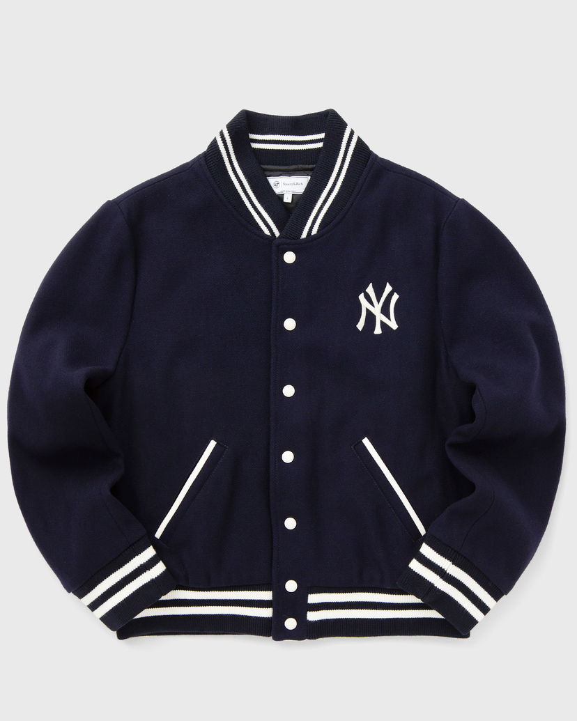 Яке бомбър Sporty & Rich Yankees Serif Varsity Jacket Синьо | OW007505635BL32