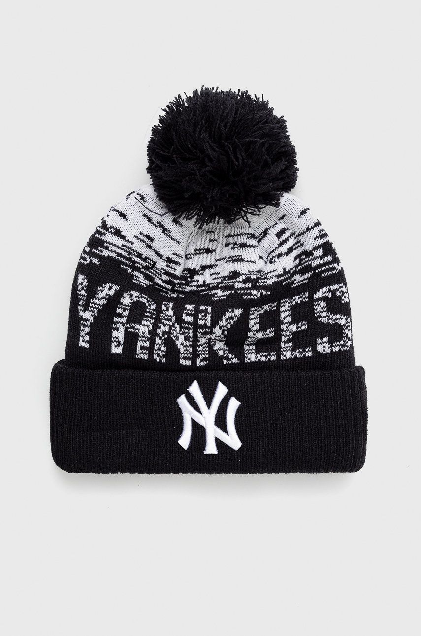 Шапка New Era New York Yankees Bobble Cuff Beanie Черно | 80536115, 0