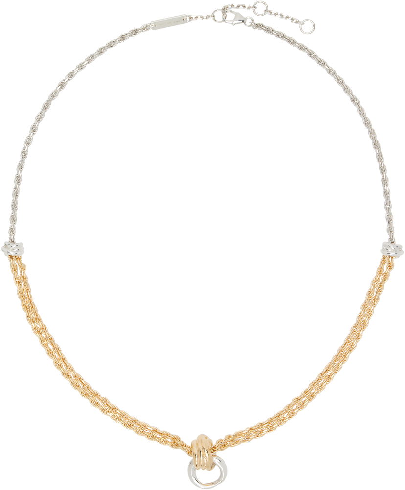 Колие Bottega Veneta Bottega Veneta Gold & Silver Knot Necklace Металик | 838163 V507D