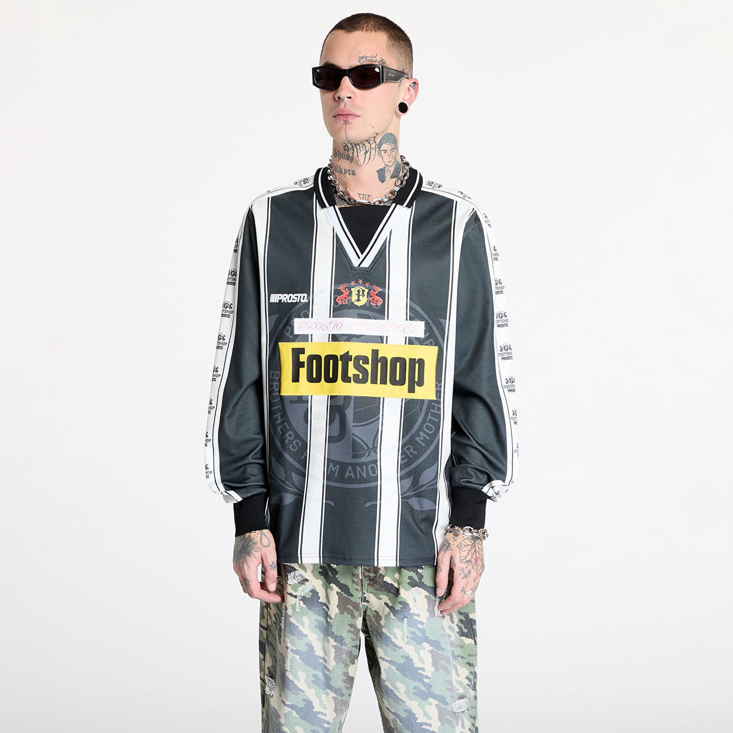 Фланелка Footshop FTSHP x PROSTO Striped Longsleeve Jersey Черно | FTSHP_414, 0