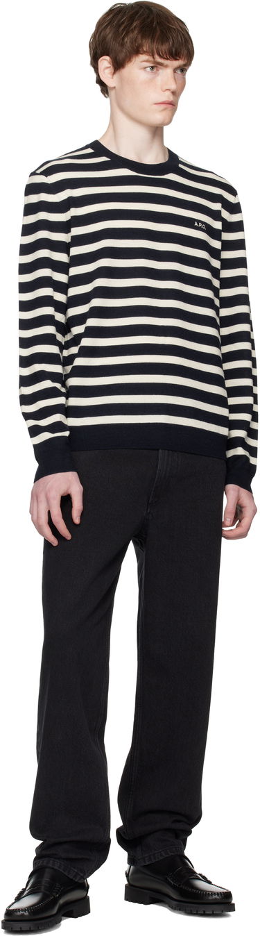 Пуловер A.P.C. A.P.C. Matthias Striped Sweater Тъмно синьо | WVBEC-H23431, 3