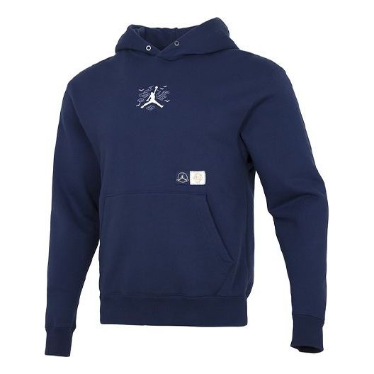 Суитчър Jordan Air Jordan New Year's Edition Embroidered Logo Pullover Hoodie Тъмно синьо | DO4083-410