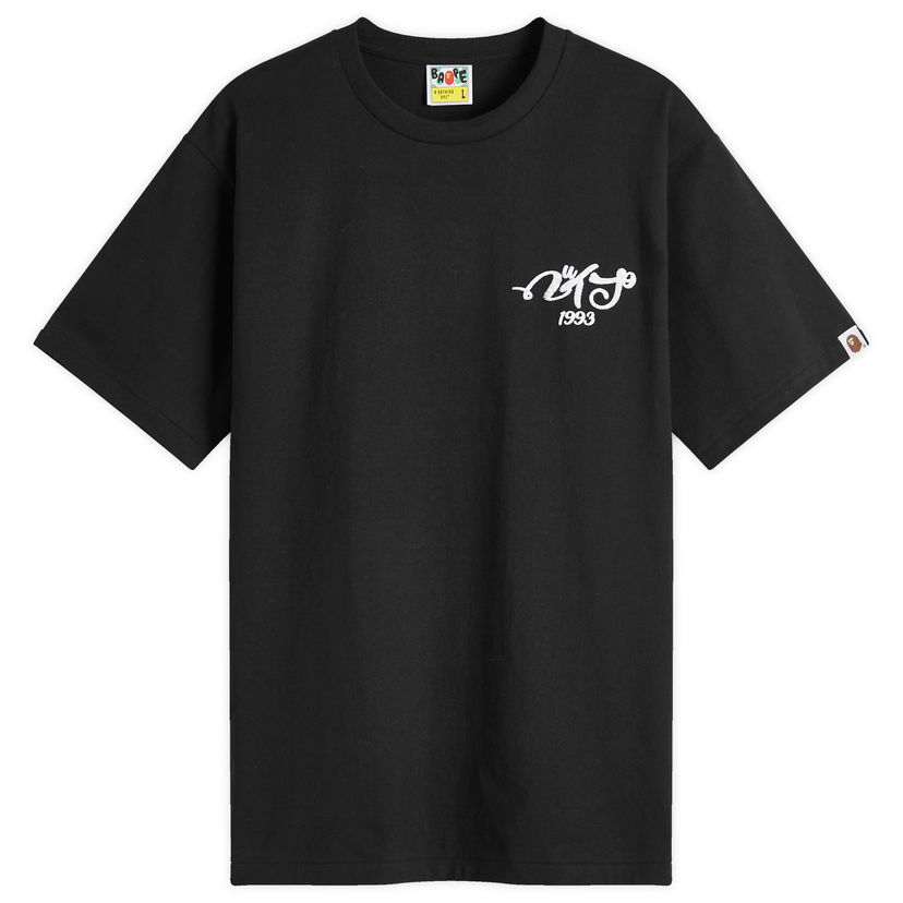 Тениска BAPE Embroidery Style Souvenir Logo T-Shirt Черно | 001TEK801025M-BLK