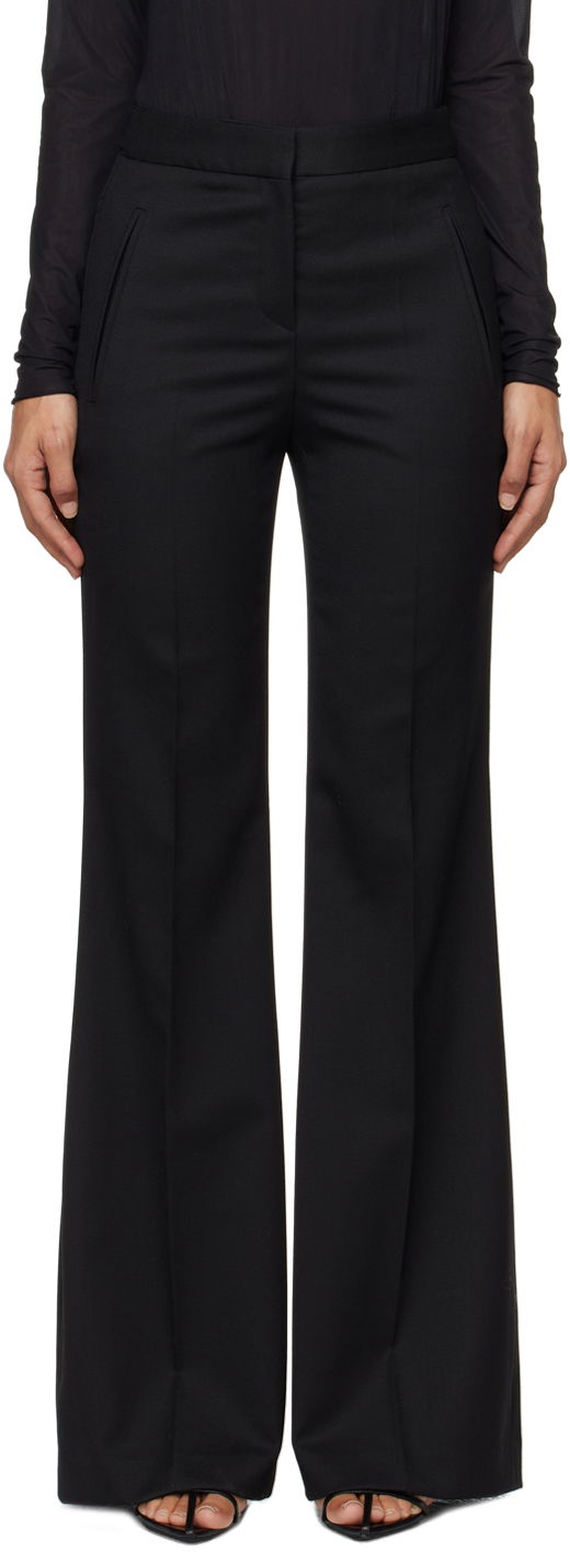 Панталони BOSS Regular-Fit Flared Wool Twill Trousers Черно | 50524051, 0