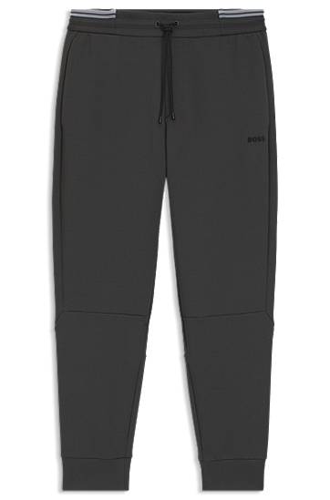 Cotton-Blend Tracksuit Bottoms with Striped Trims