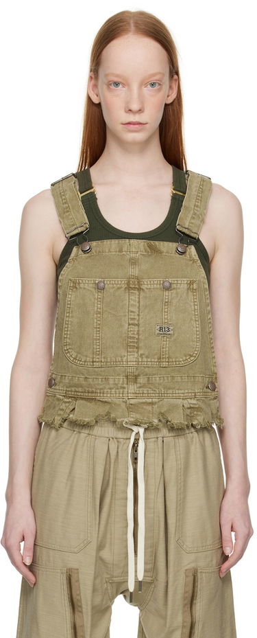 Комбинезон R13 R13 Damon Denim Tank Top Бежово | R13WD032-D110B, 0