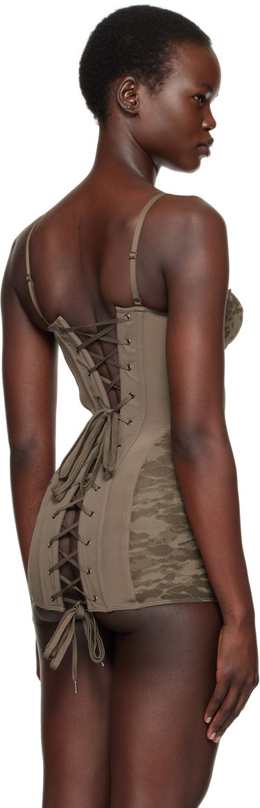 боди Diesel Camo Lace Slip Corset Зелено | A15609 0LKBX, 2