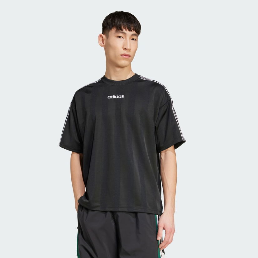 Тениска adidas Performance 90's Striped T-Shirt Черно | JX3068
