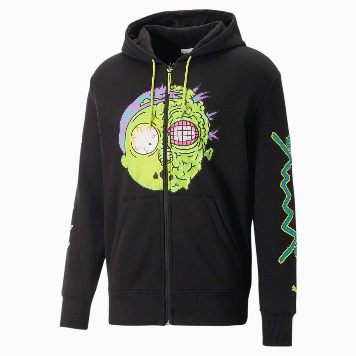 Суитчър Puma x RICK AND MORTY Full-Zip Basketball Hoodie Черно | 537098_01, 0
