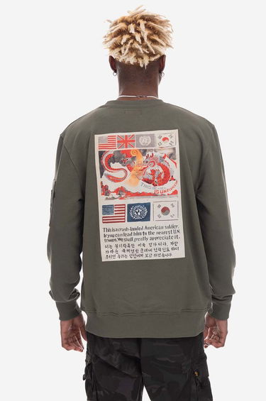 Пуловер Alpha Industries Alpha Industries UN Forces Graphic Sweatshirt Зелено | 136300.142, 0