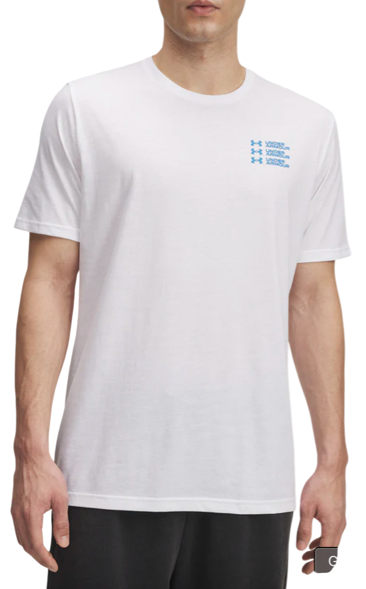 Тениска Under Armour Triple Stack Logo Short Sleeve T-Shirt Бяло | 6004173-100