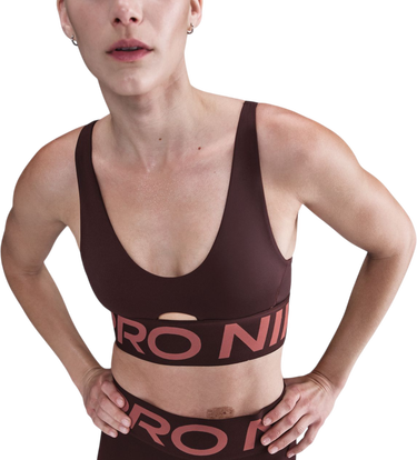 Сутиен Nike Nike Pro Indy Plunge Medium Support Sports Bra Кафяво | hf7324-652, 0